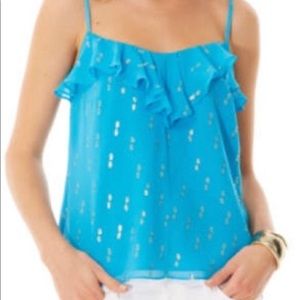LILLY PULITZER RUFFLE TANK
